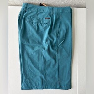 Quicksilver Amphibian Shorts Size 34 Turquoise Beach Casual Boardshorts Stretch